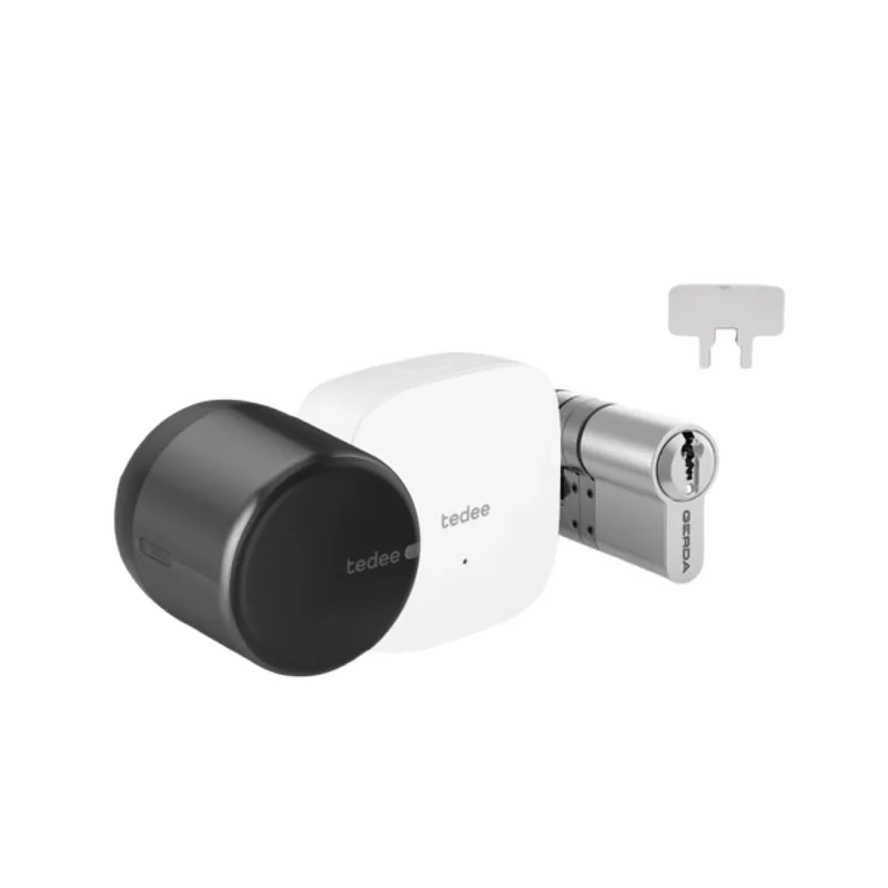 Pachet încuietoare Smart Tedee GO2 Aluminiu Black + Bridge + Cilindru