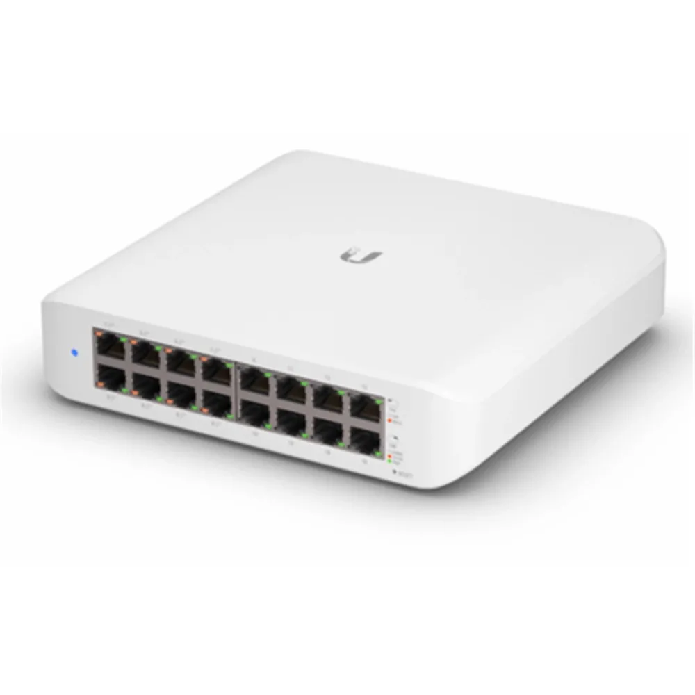 Switch PoE Ubiquiti UniFi cu 16 porturi Gigabit, managed, carcasa plastic - USW-LITE-16-POE